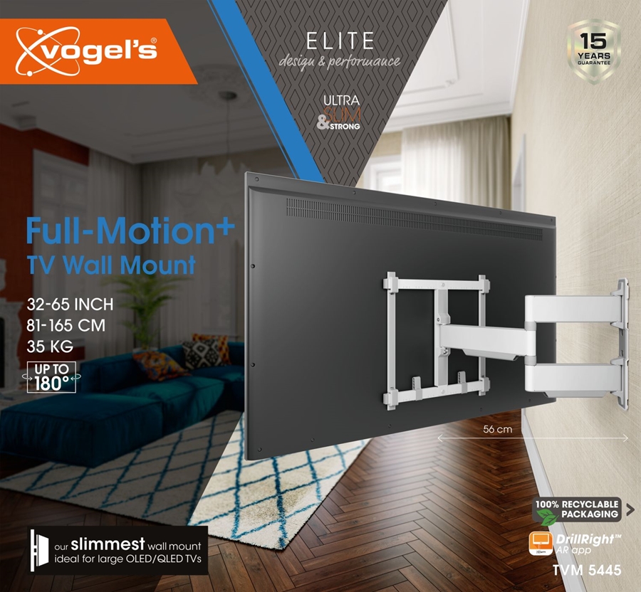 Vogel's ELITE TVM 5445 | Draaibare tv-beugel | 32-65" Wit 16